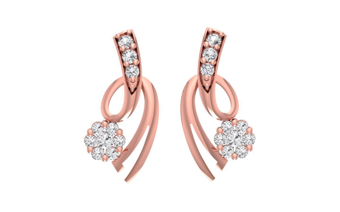 Women Earrings Pendants Sets 3dm STL OBJ FBX Renders Details 3D print model_3