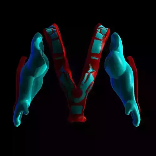 lowpoly accessories v arm Free low-poly 3D model