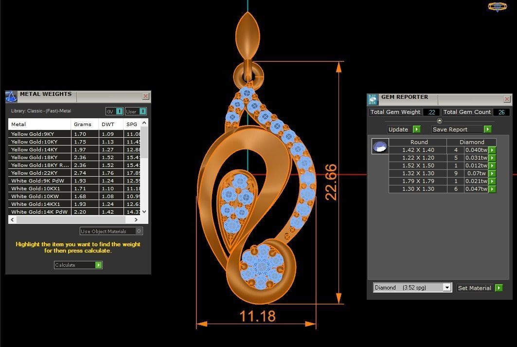 Women Earrings Pendants Sets 3dm STL OBJ FBX Renders Details 3D print model_8