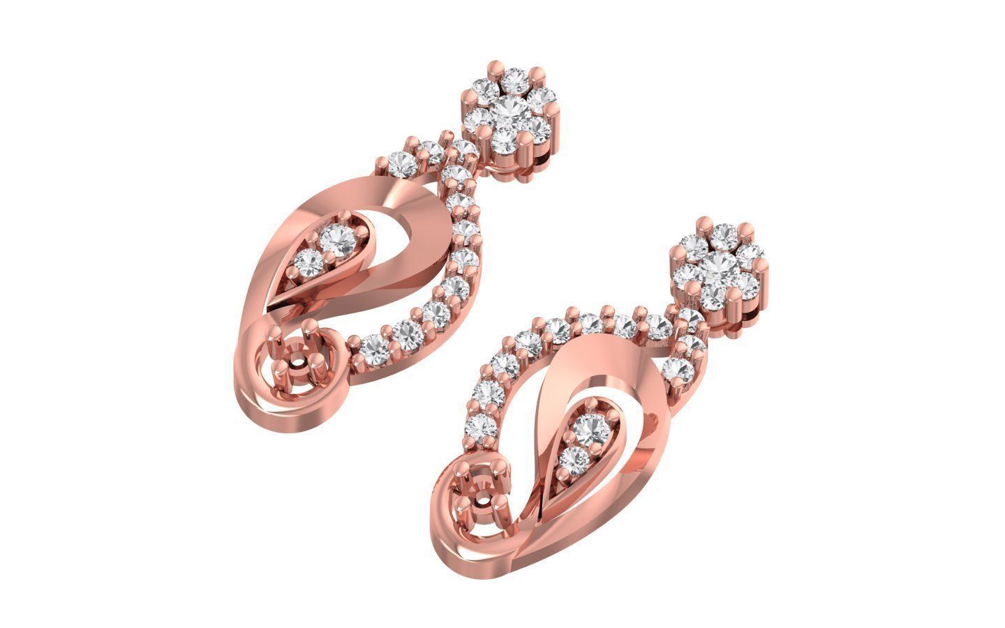 Women Earrings Pendants Sets 3dm STL OBJ FBX Renders Details 3D print model_6