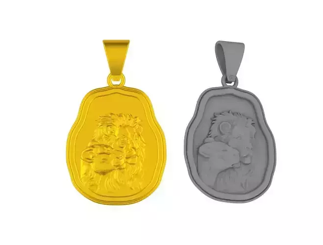 Beautiful Loved Lion Amulet Pendant 