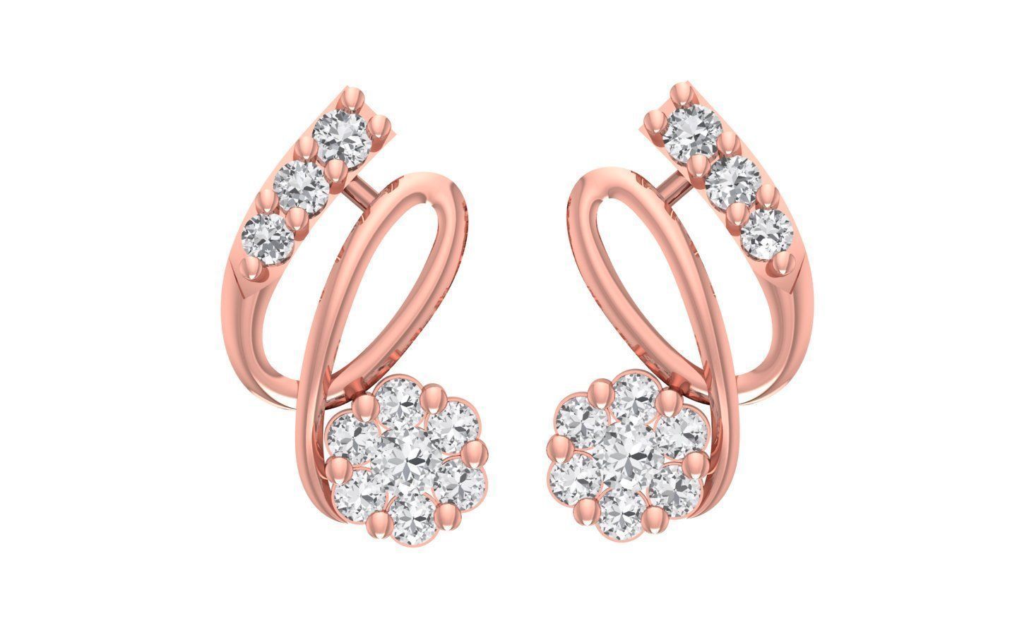 Women Earrings Pendants Sets 3dm STL OBJ FBX Renders Details 3D print model_4