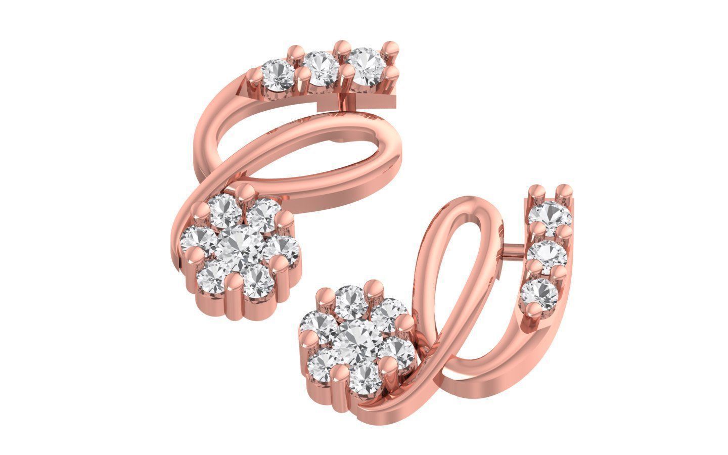 Women Earrings Pendants Sets 3dm STL OBJ FBX Renders Details 3D print model_5