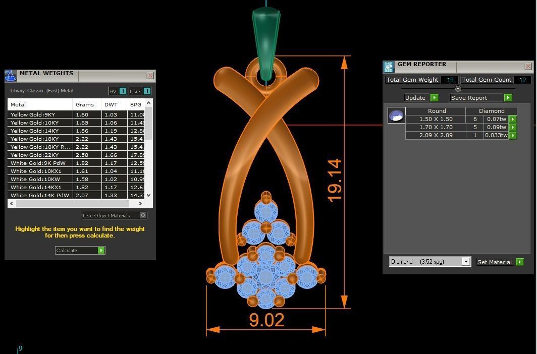 Women Earrings Pendants Sets 3dm STL OBJ FBX Renders Details 3D print model_8