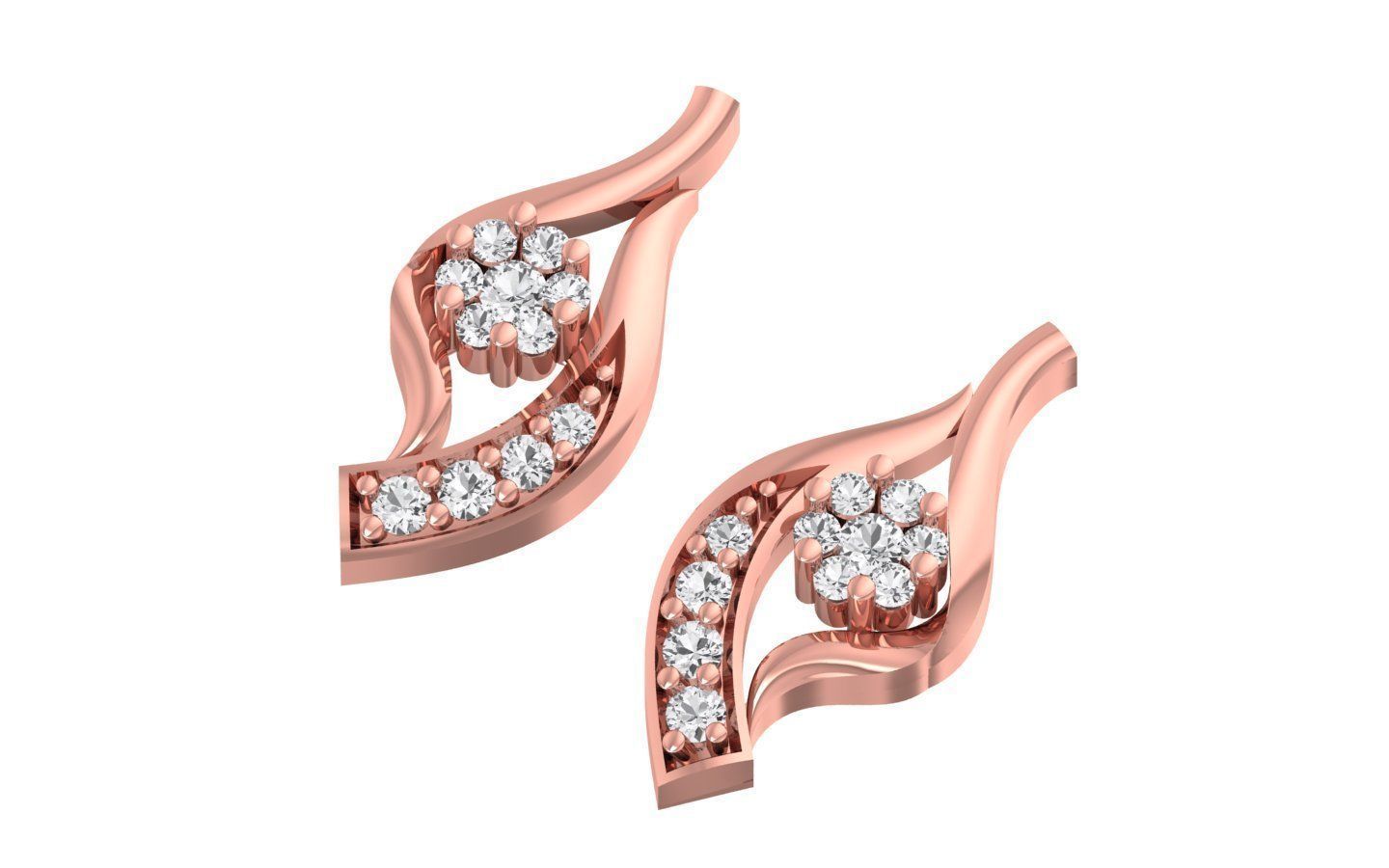 Women Earrings Pendants Sets 3dm STL OBJ FBX Renders Details 3D print model_3