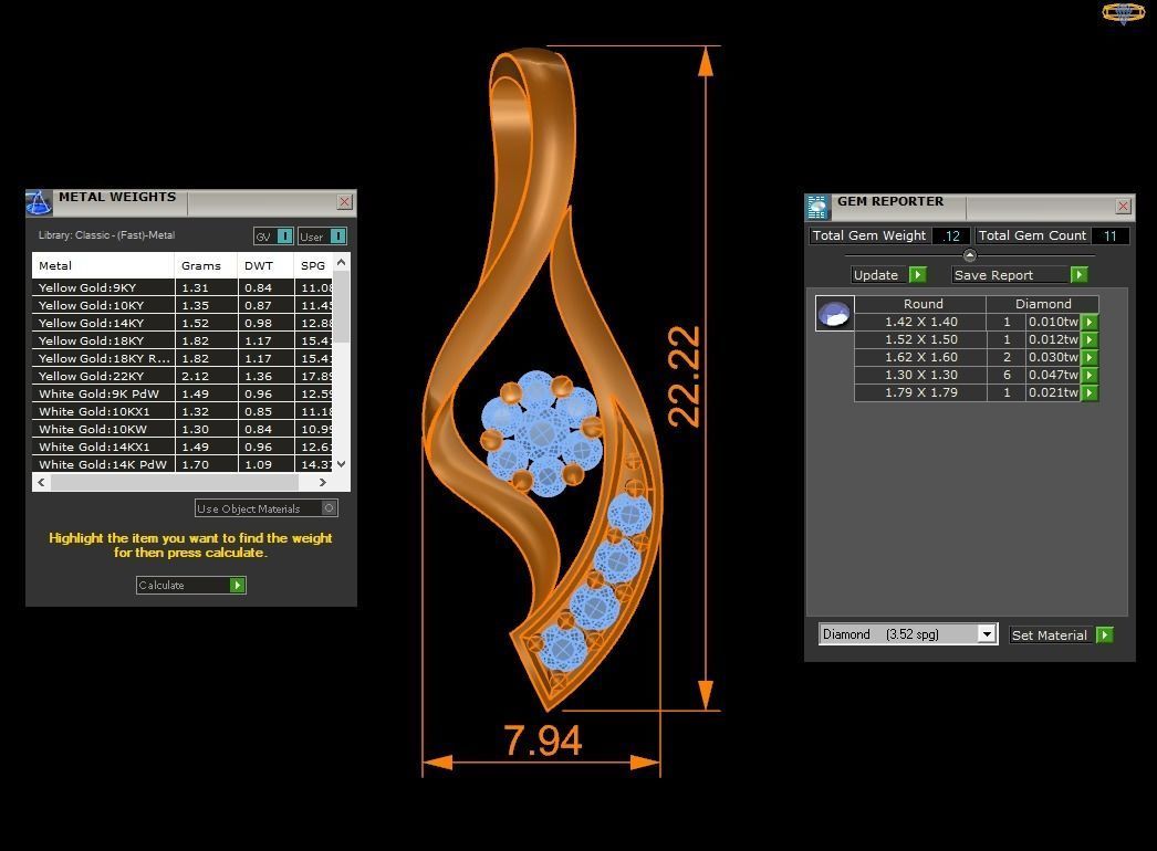 Women Earrings Pendants Sets 3dm STL OBJ FBX Renders Details 3D print model_8