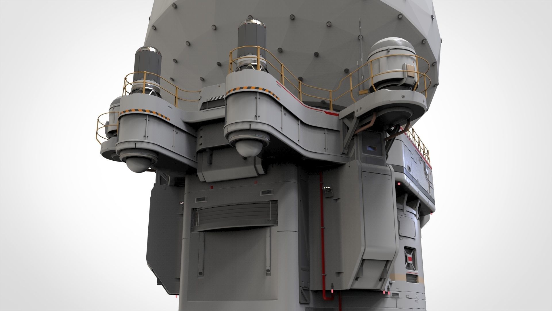 sci fi observation post 3D model_19