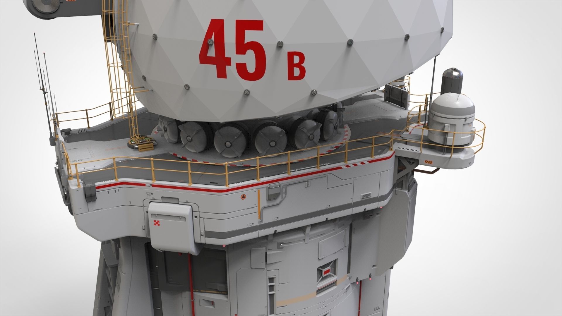 sci fi observation post 3D model_21