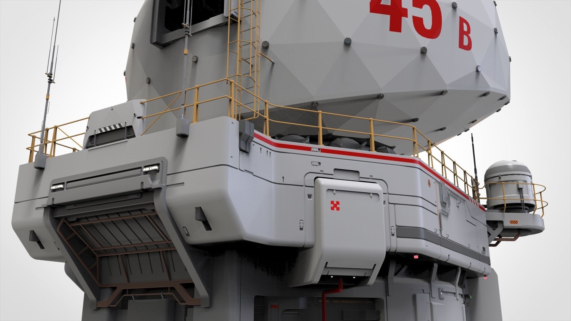sci fi observation post 3D model_28