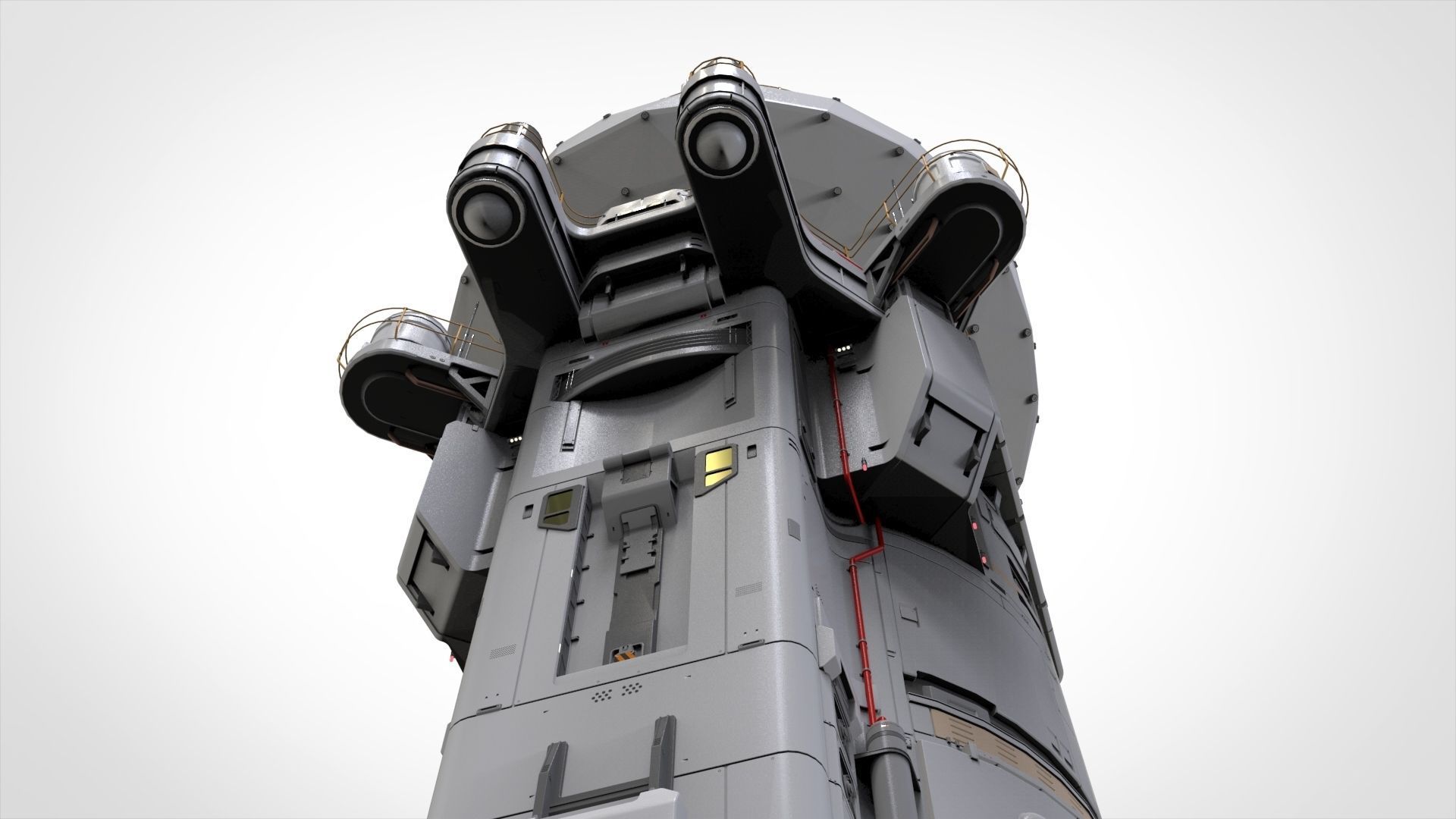 sci fi observation post 3D model_34