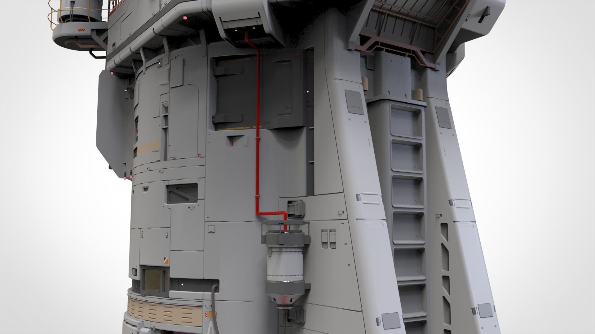 sci fi observation post 3D model_15