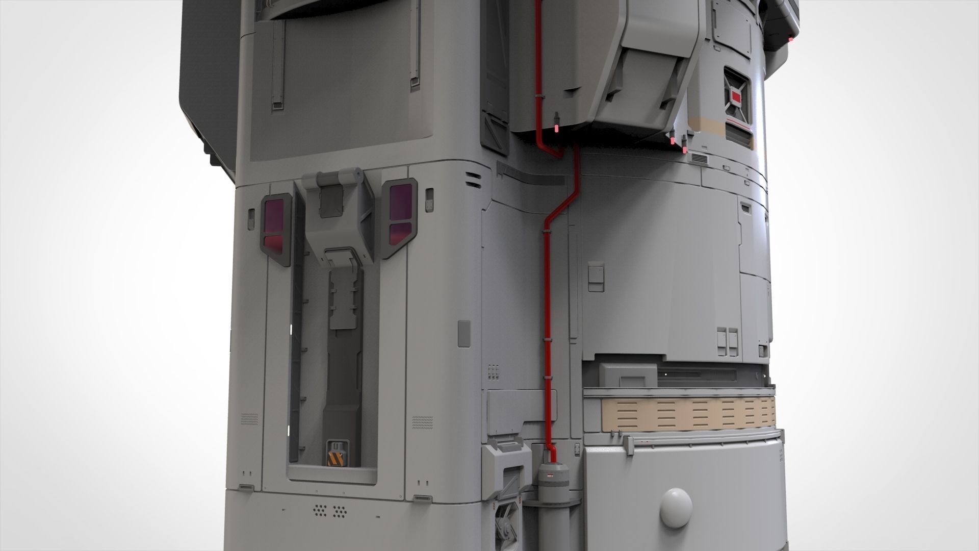 sci fi observation post 3D model_13