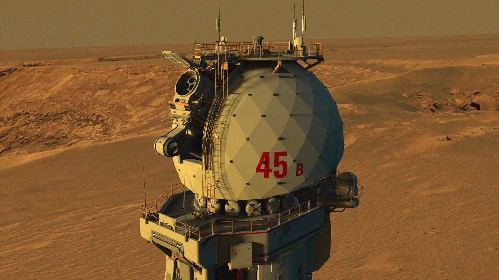 sci fi observation post 3D model_0