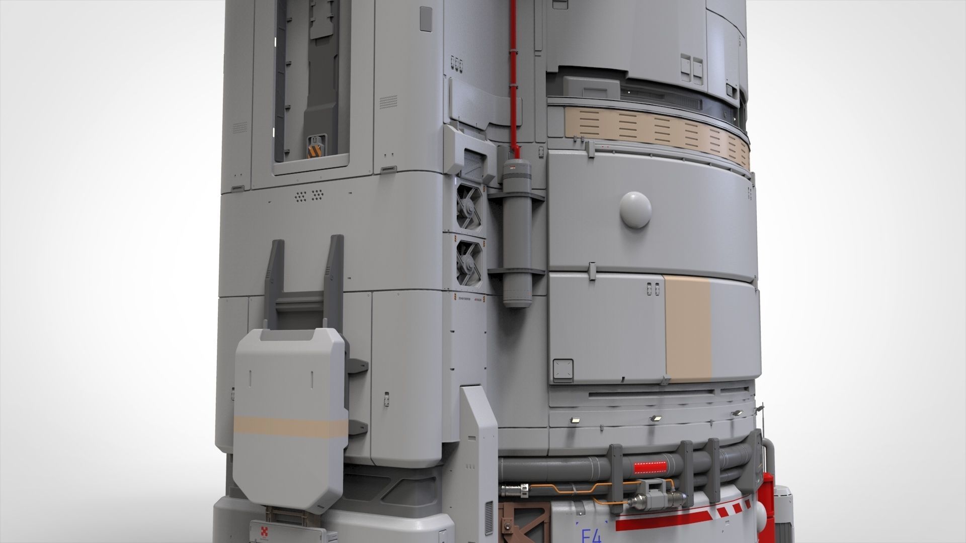 sci fi observation post 3D model_12