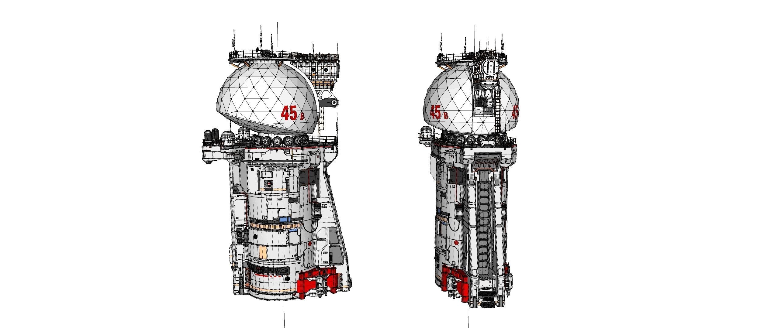 sci fi observation post 3D model_40