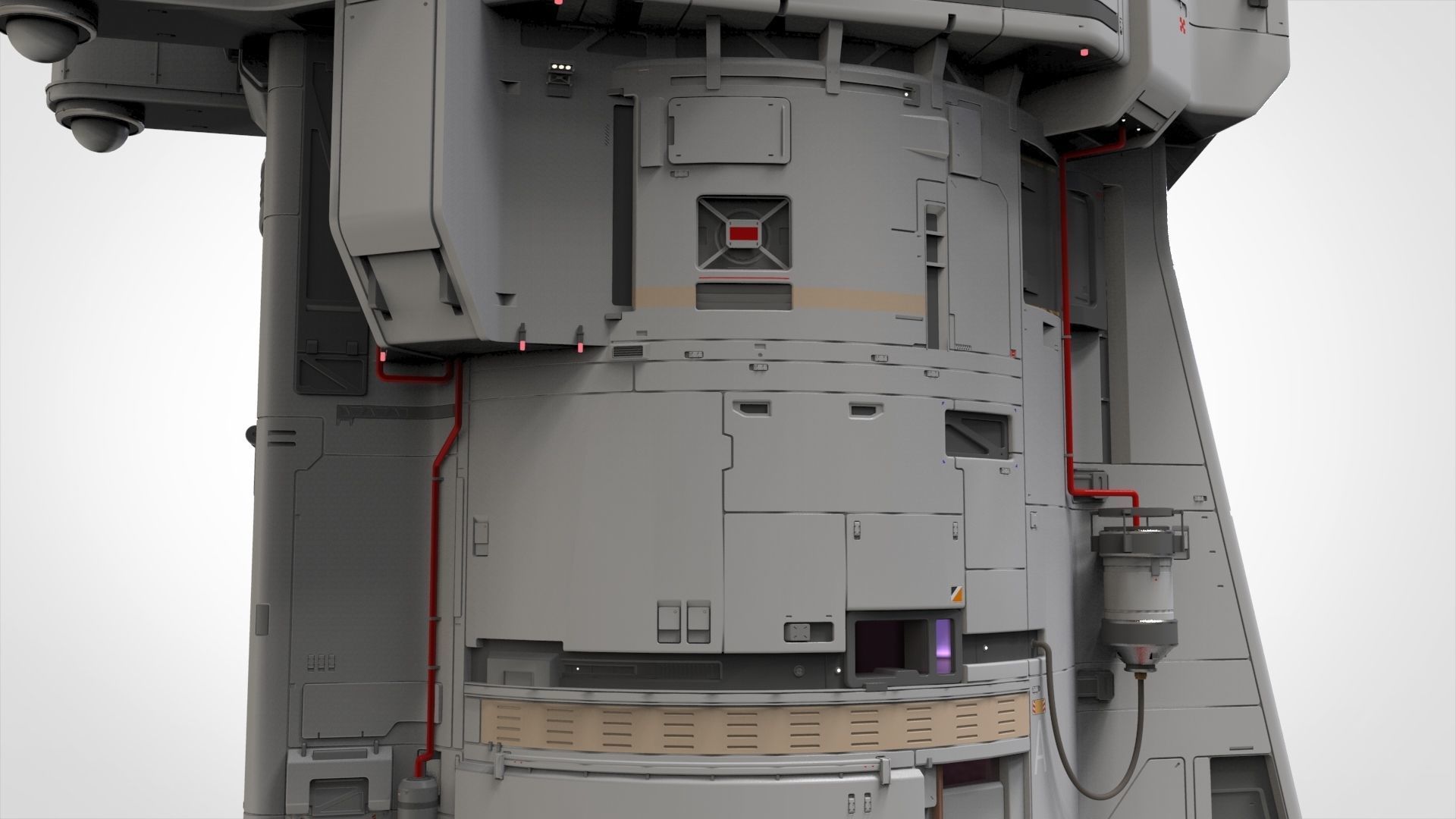 sci fi observation post 3D model_14