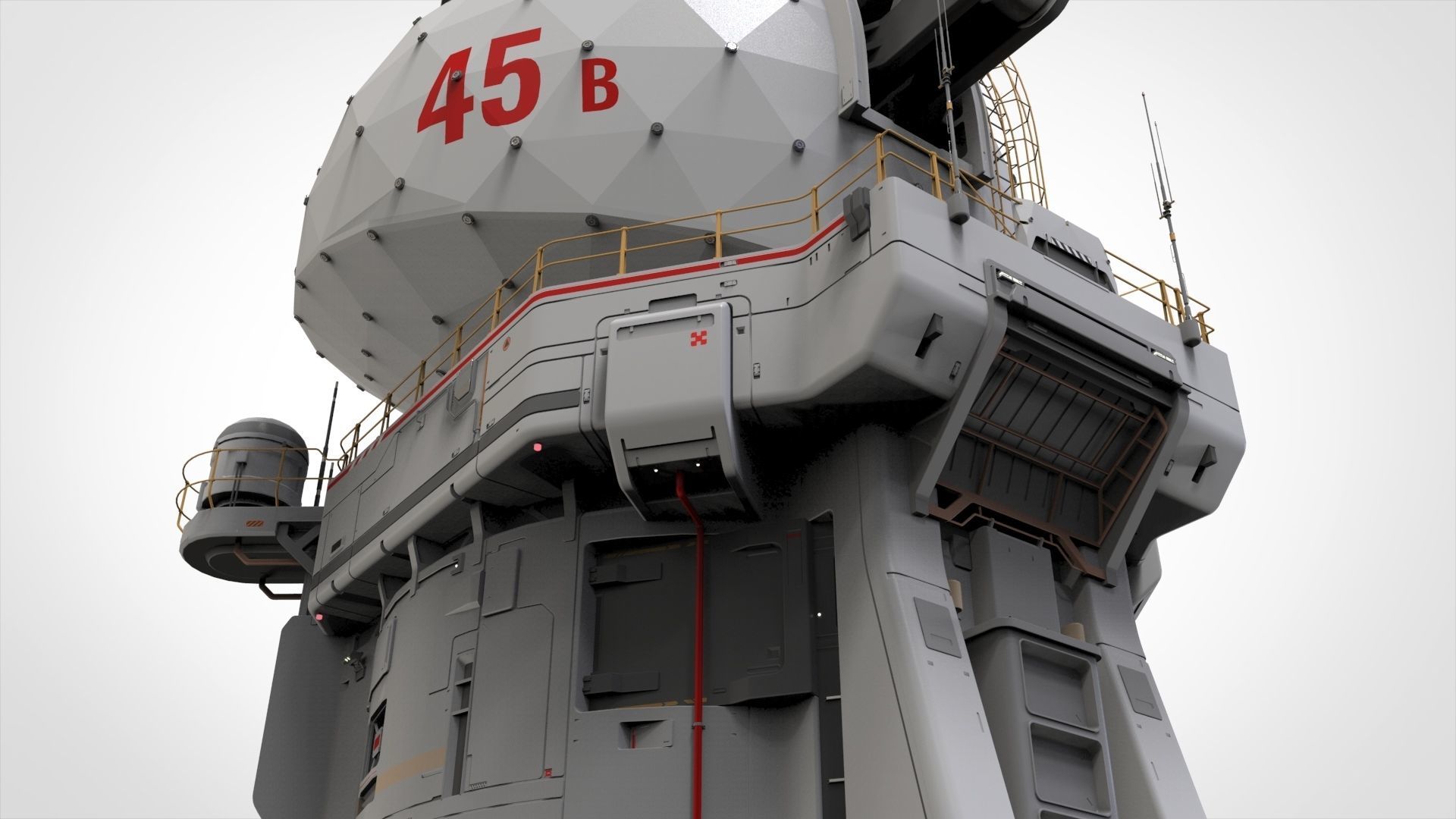 sci fi observation post 3D model_16