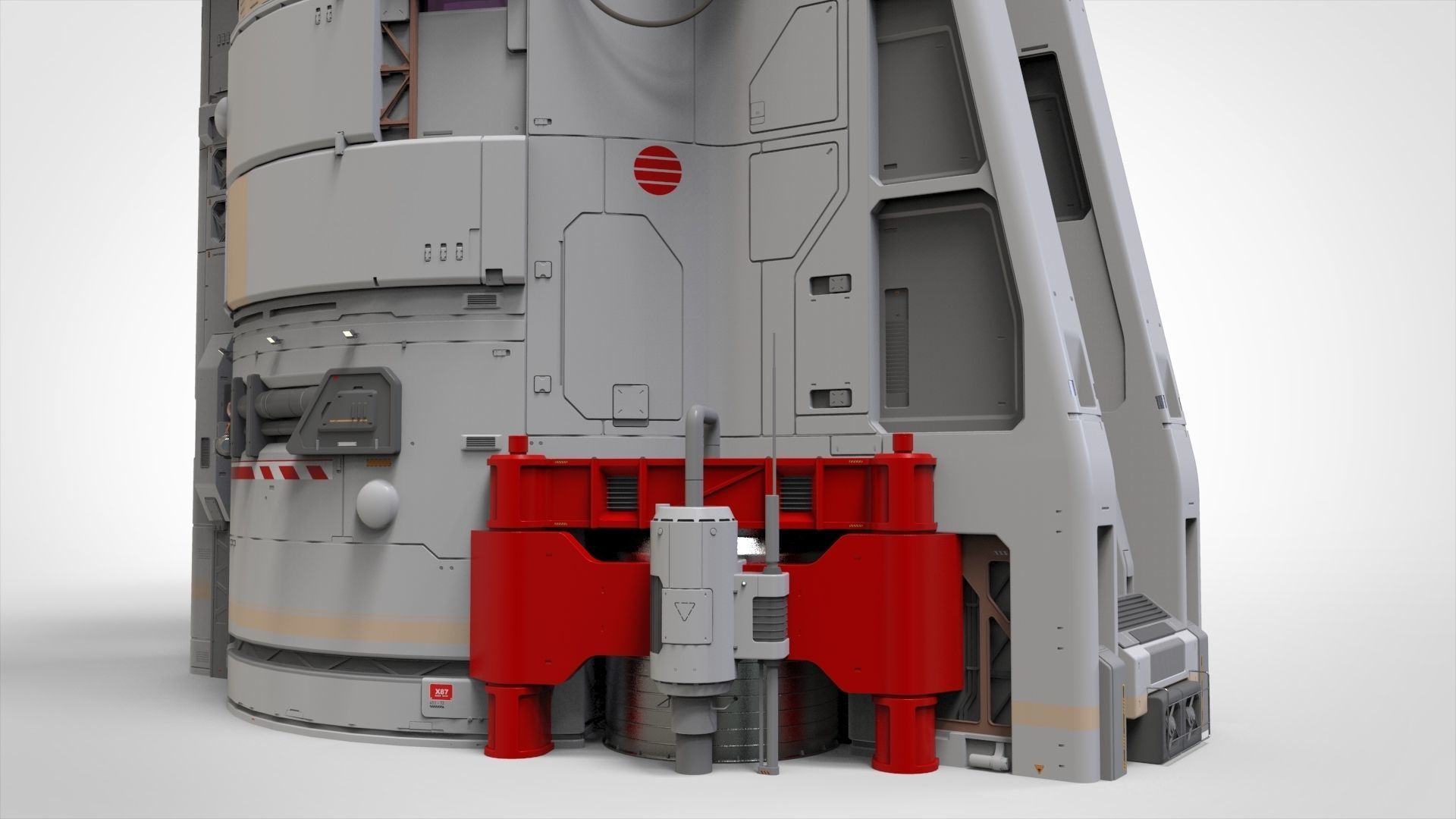 sci fi observation post 3D model_8