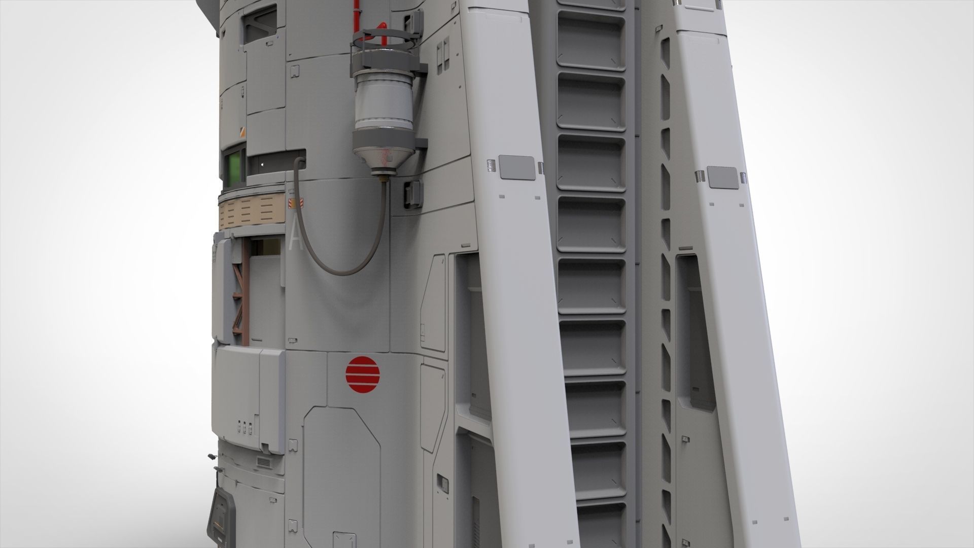 sci fi observation post 3D model_10