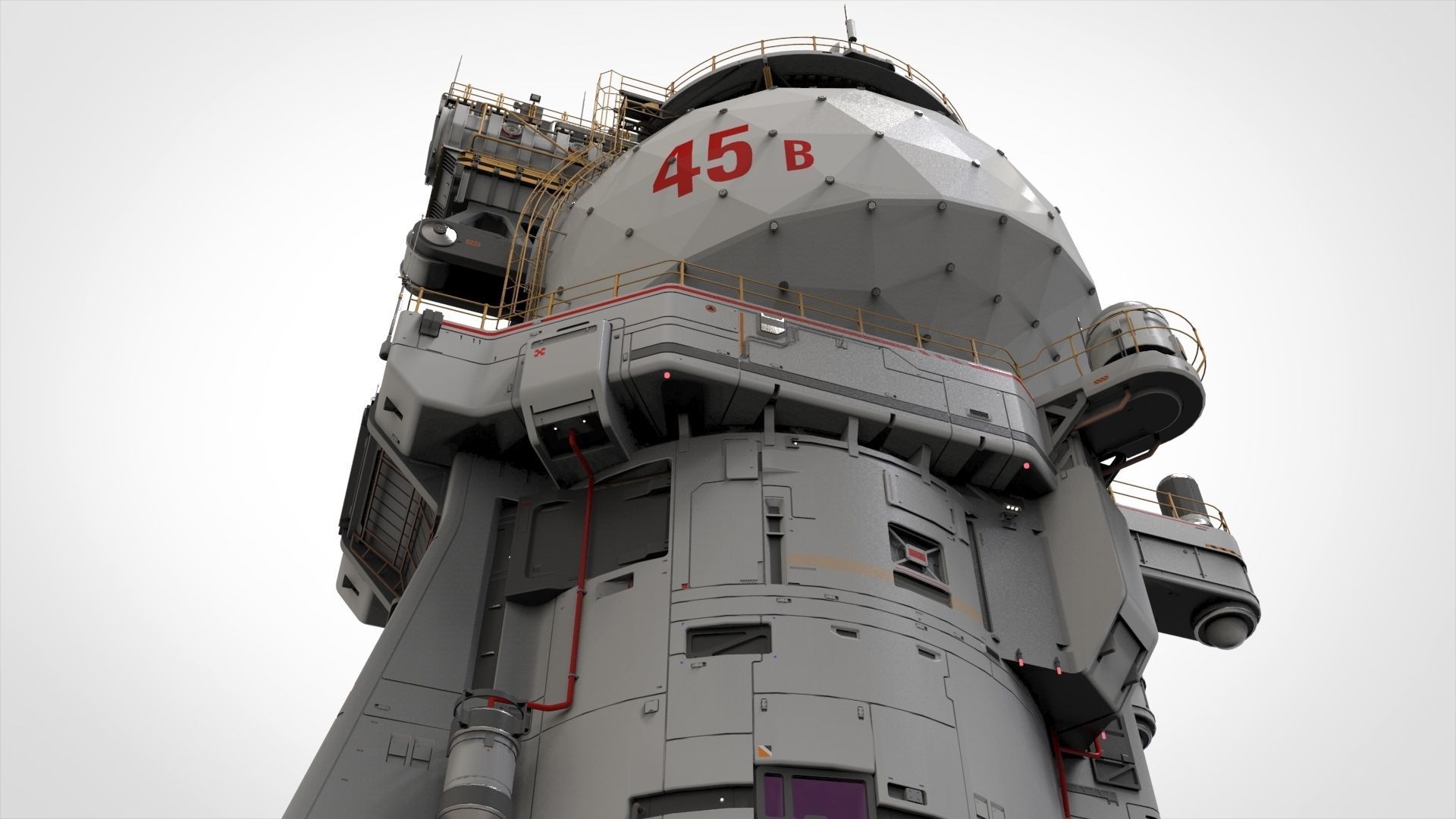 sci fi observation post 3D model_35