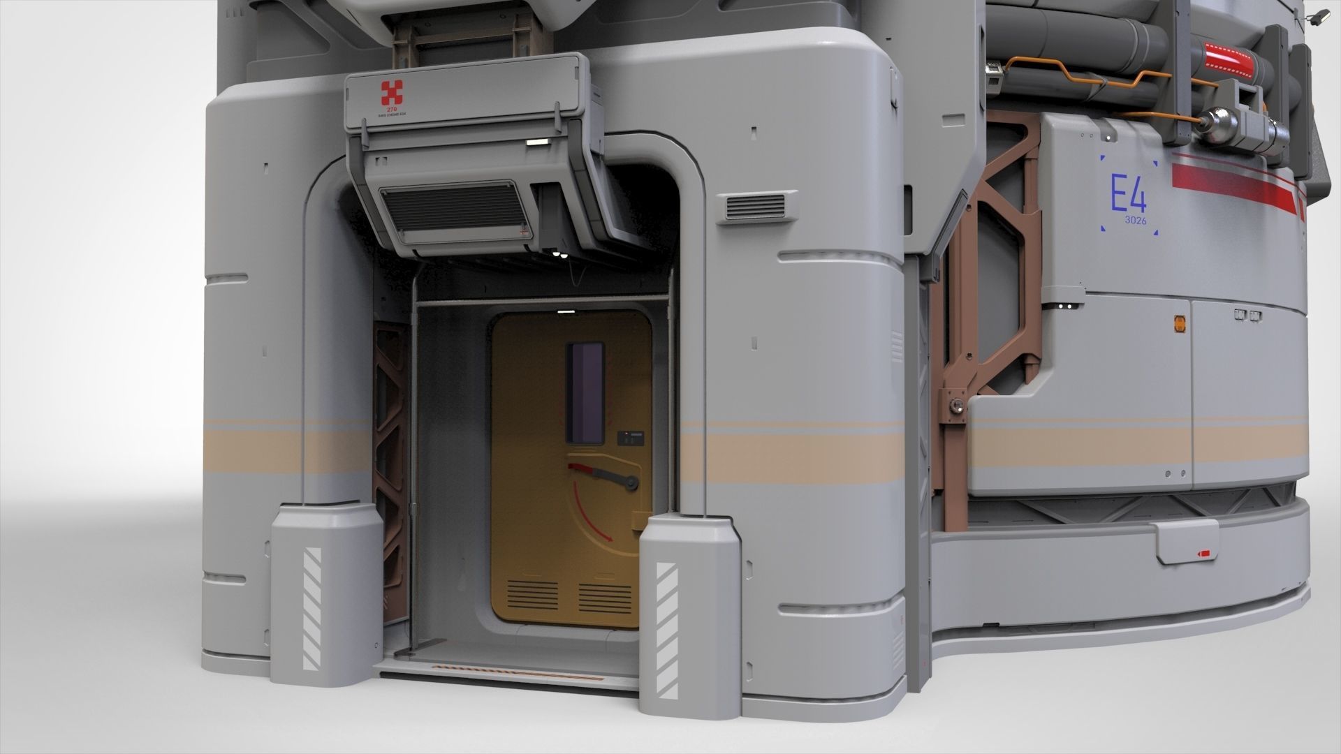 sci fi observation post 3D model_6