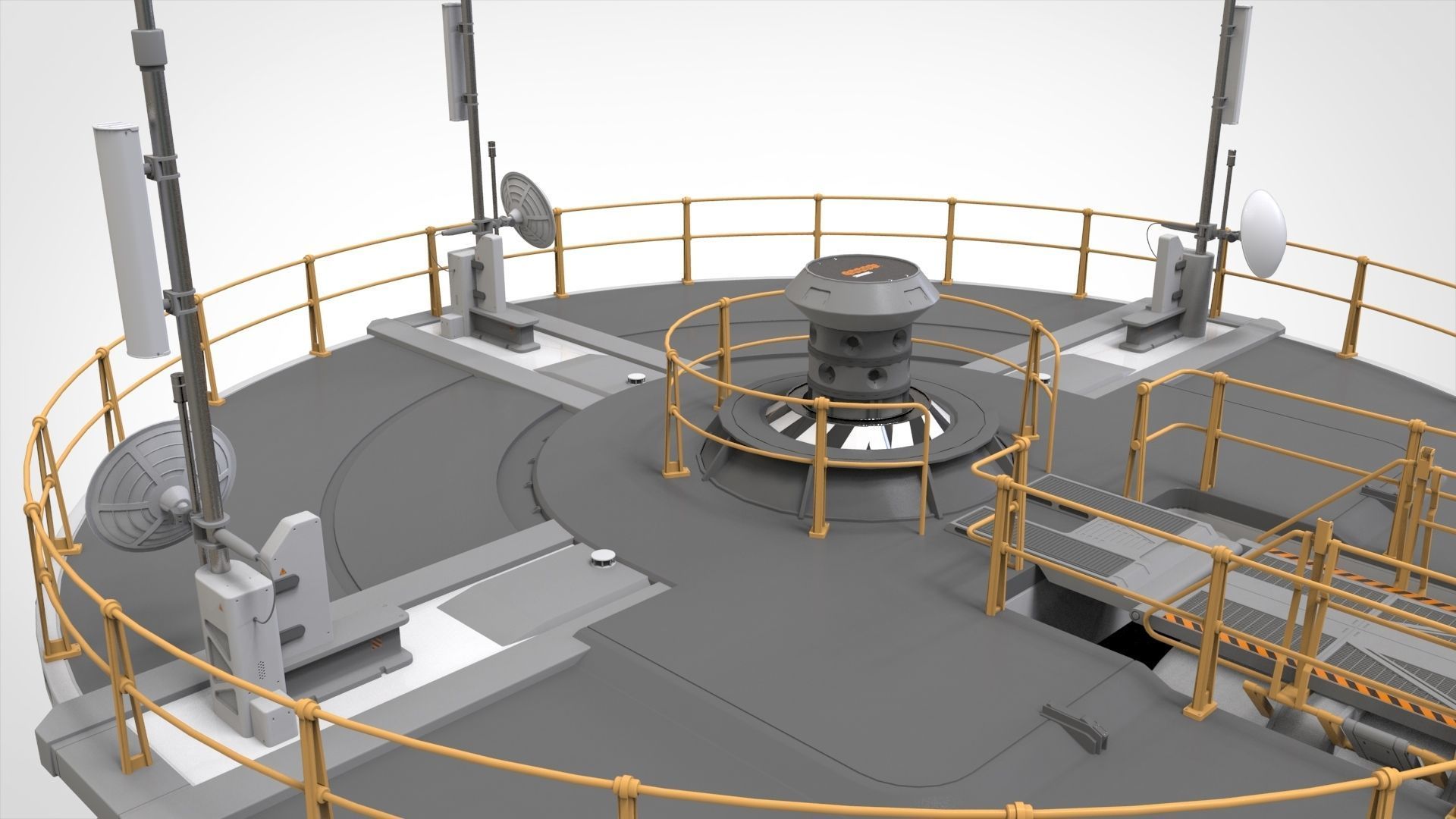 sci fi observation post 3D model_32