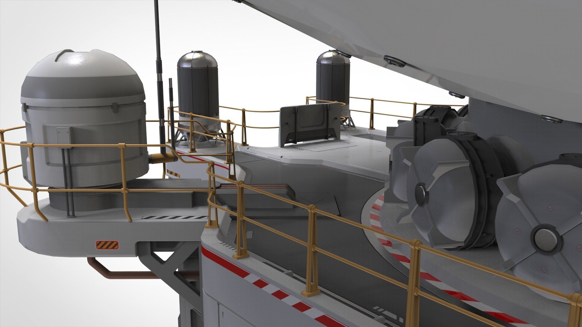 sci fi observation post 3D model_26