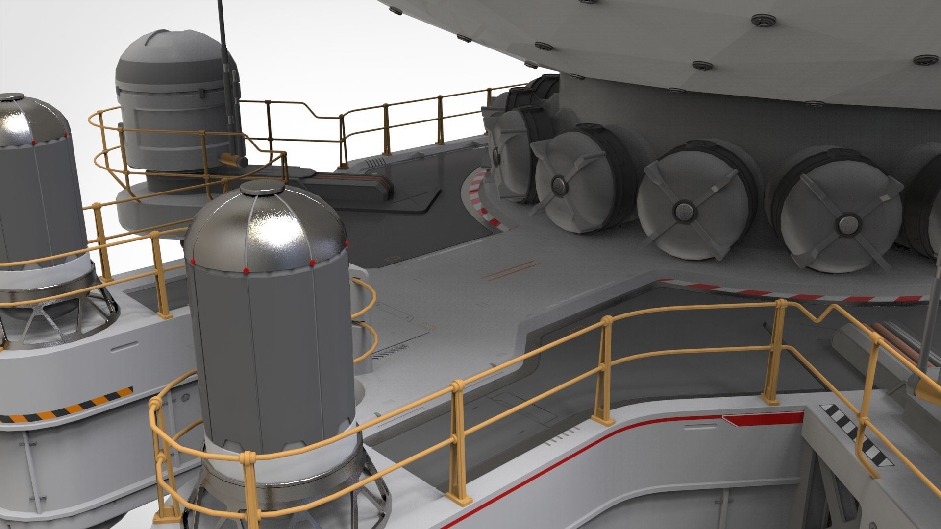 sci fi observation post 3D model_25