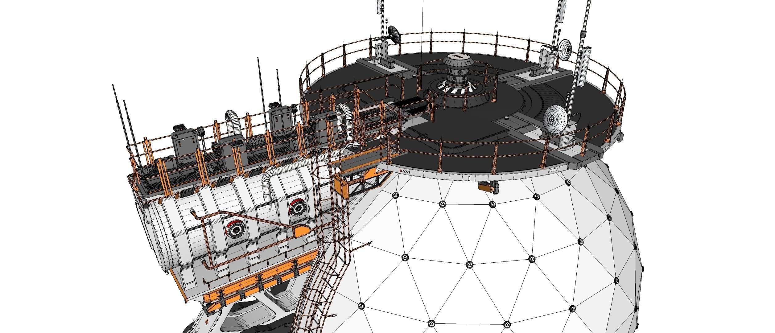 sci fi observation post 3D model_50
