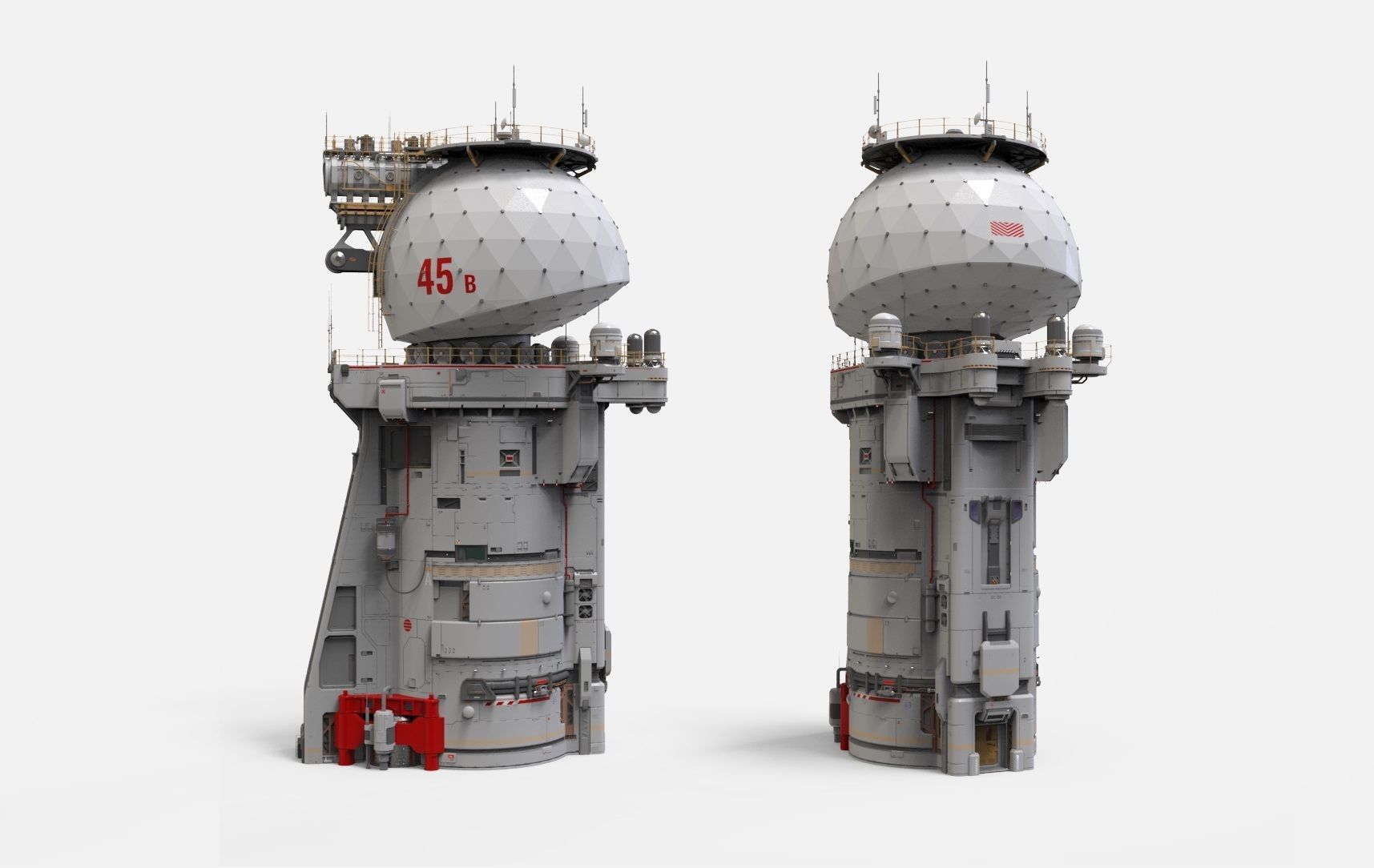 sci fi observation post 3D model_3