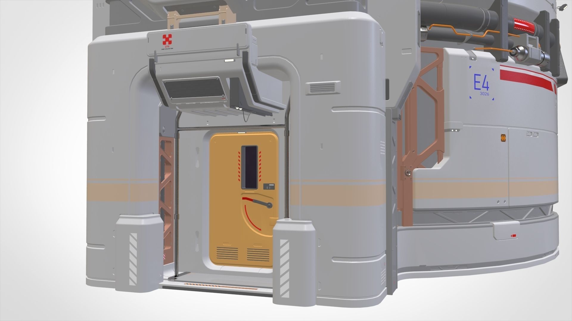 sci fi observation post 3D model_7