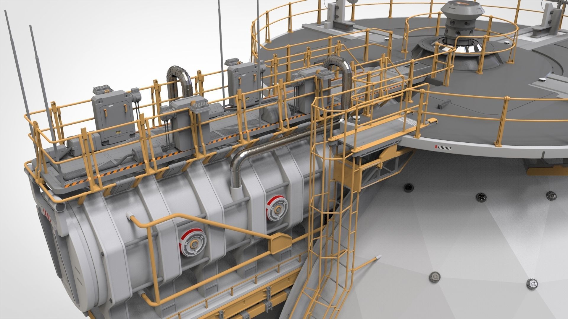 sci fi observation post 3D model_30