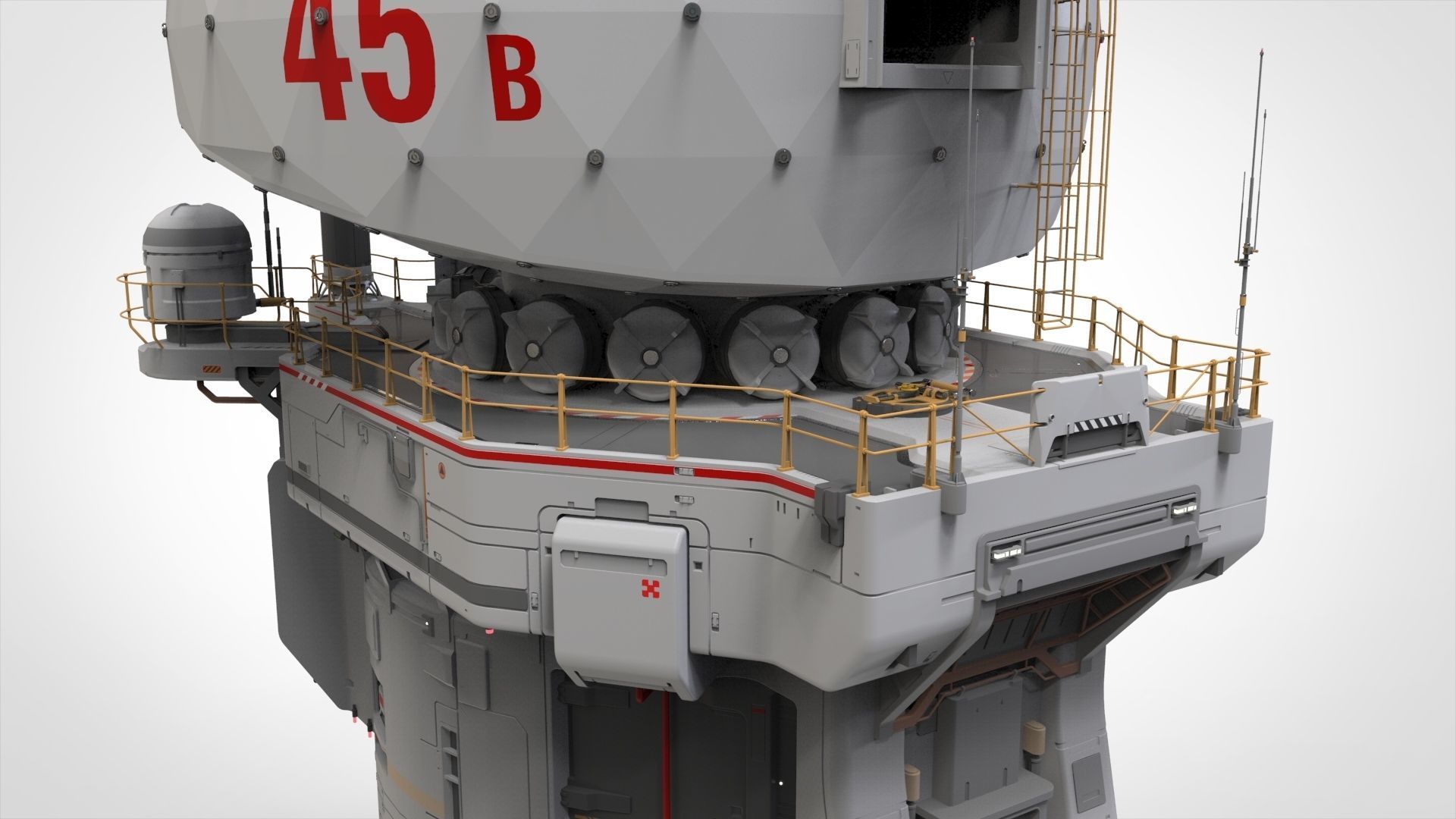 sci fi observation post 3D model_17