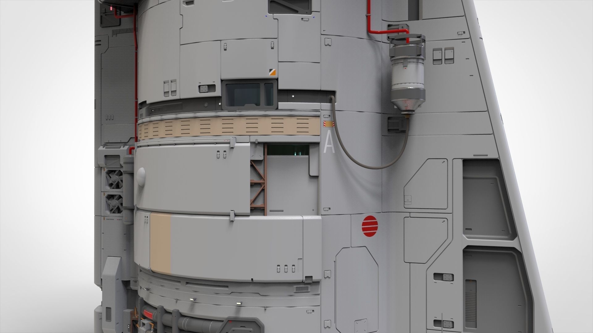 sci fi observation post 3D model_11