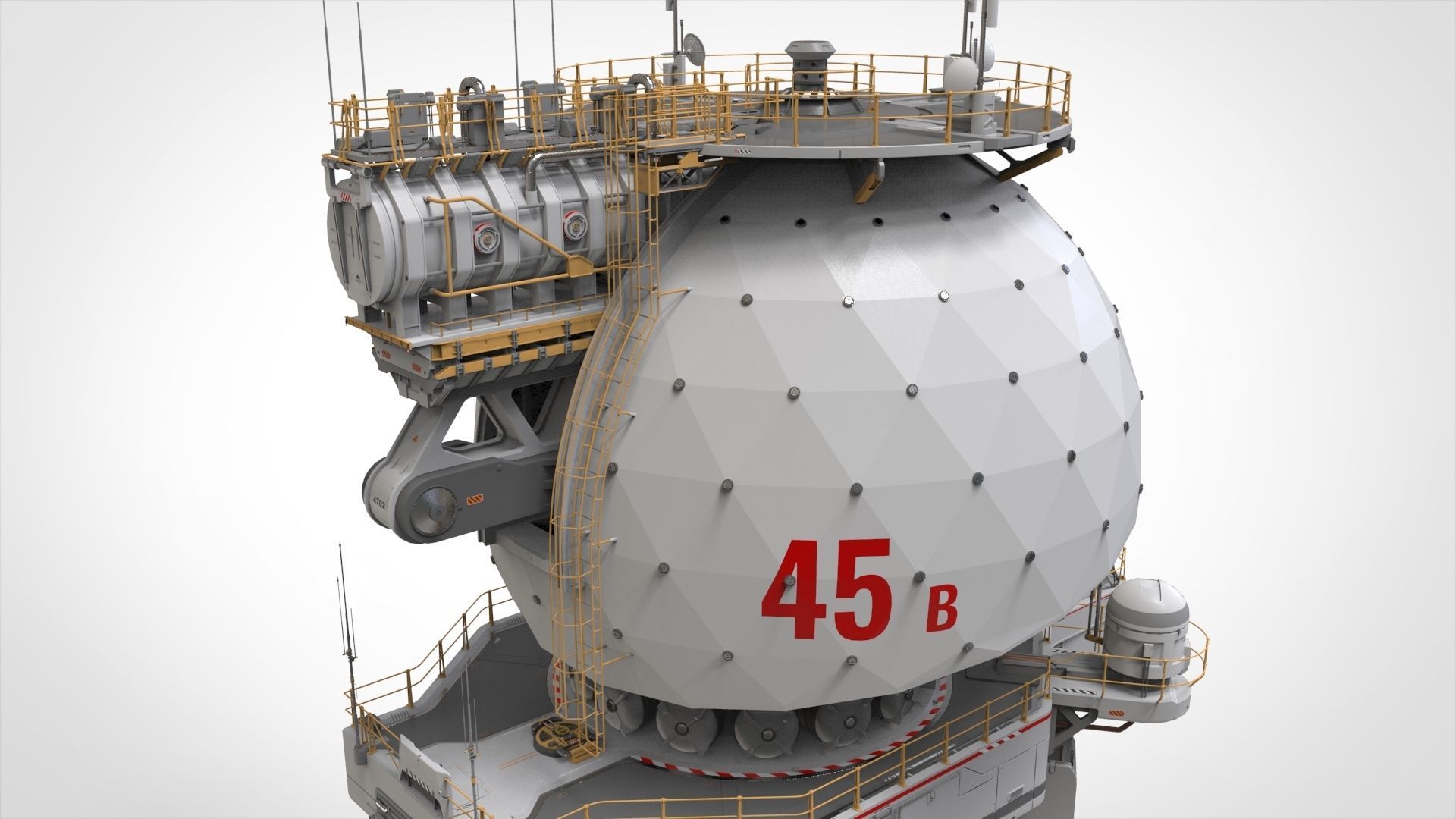 sci fi observation post 3D model_22