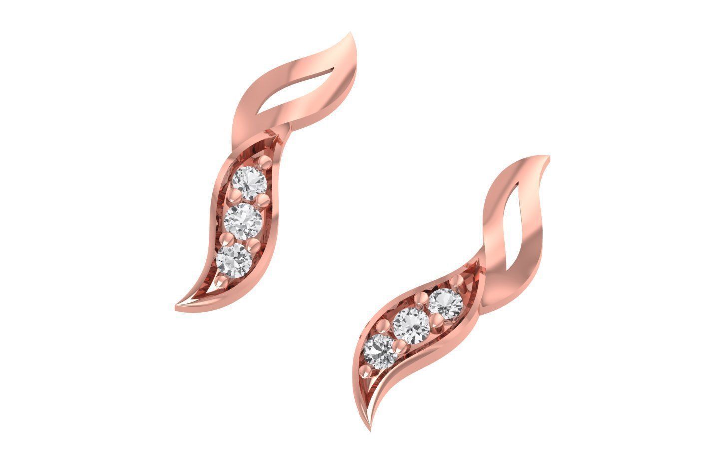 Women Earrings Pendants Sets 3dm STL OBJ FBX Renders Details 3D print model_4