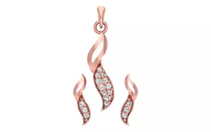 Women Earrings Pendants Sets 3dm STL OBJ FBX Renders Details