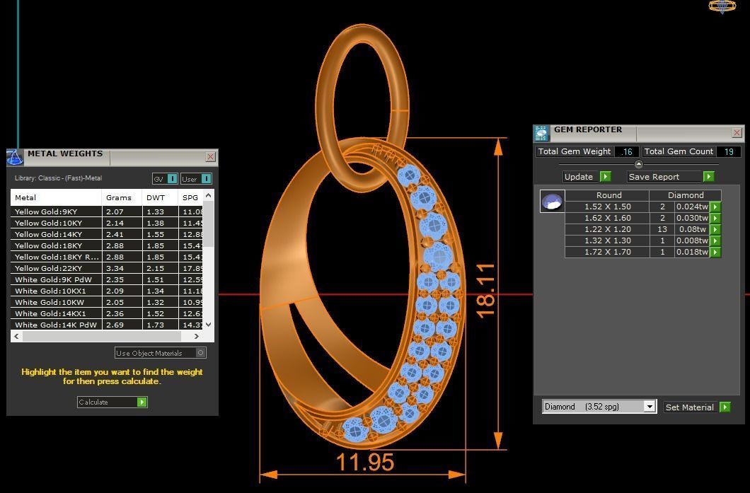 Women Earrings Pendants Sets 3dm STL OBJ FBX Renders Details 3D print model_8