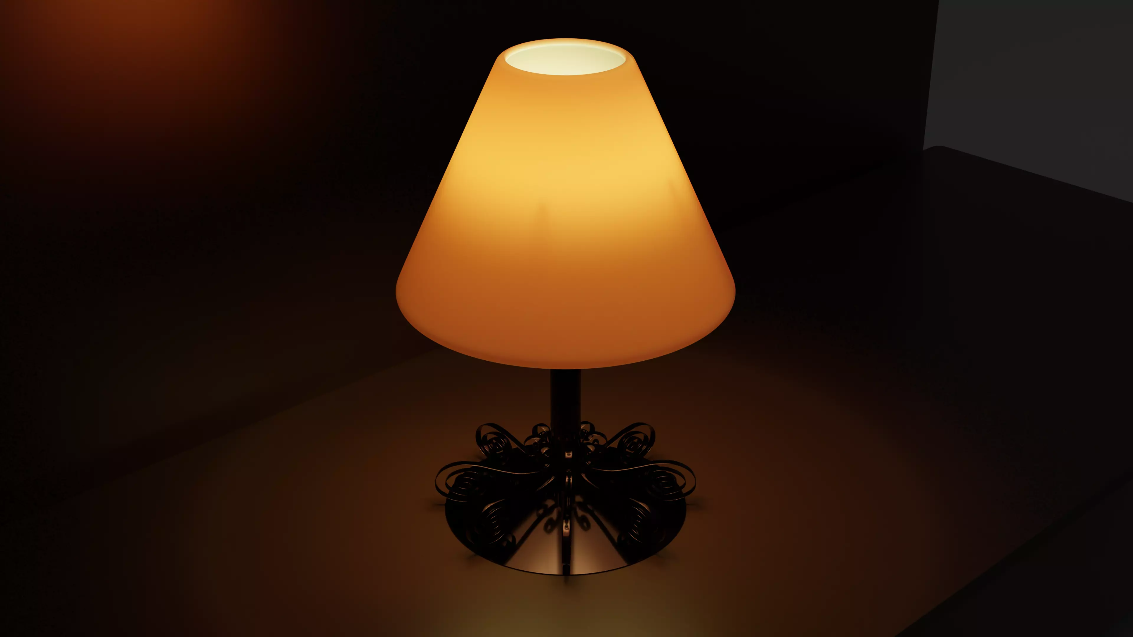 Furniture - Bed Lamp 3D model_0