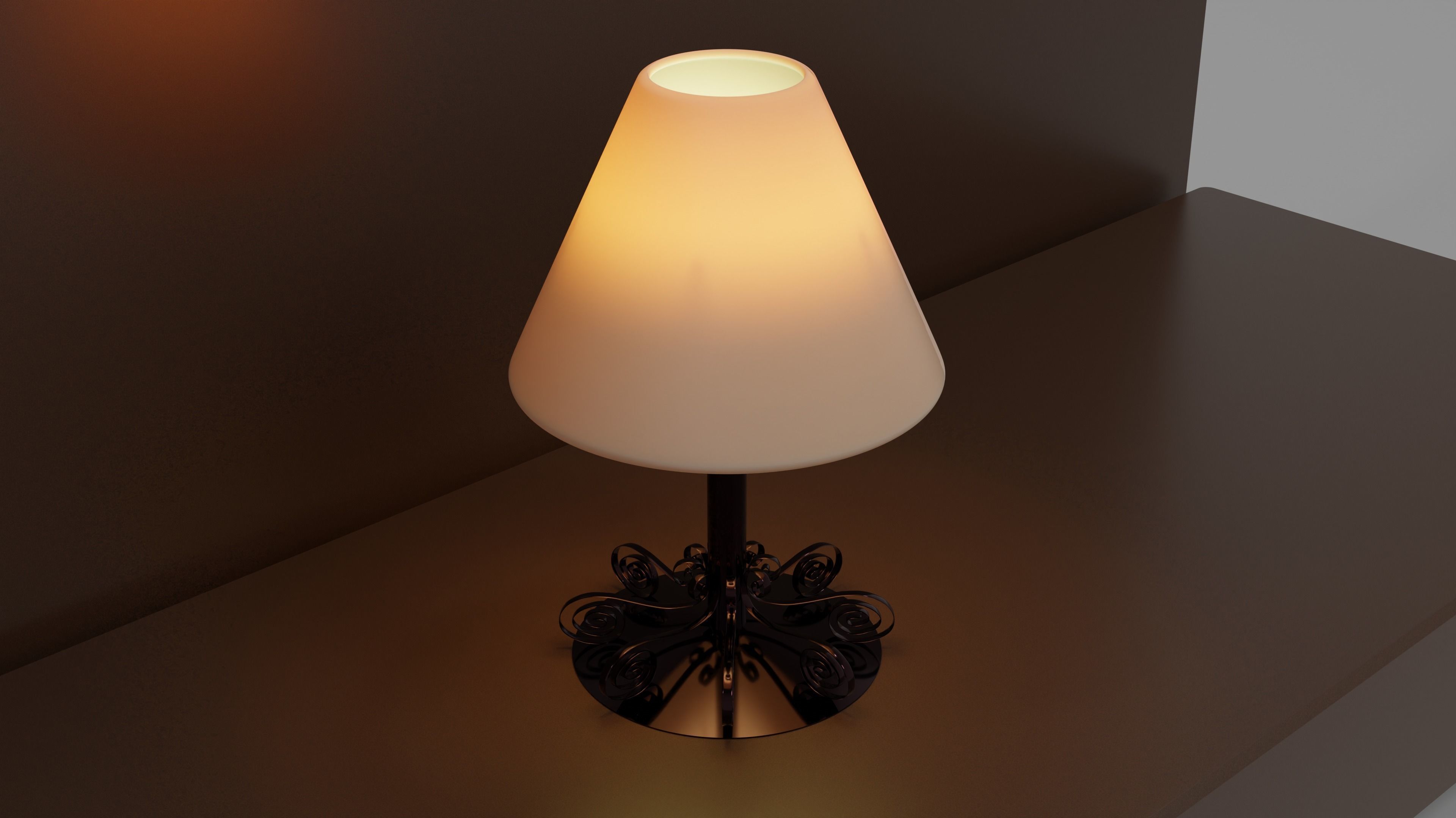 Furniture - Bed Lamp 3D model_2
