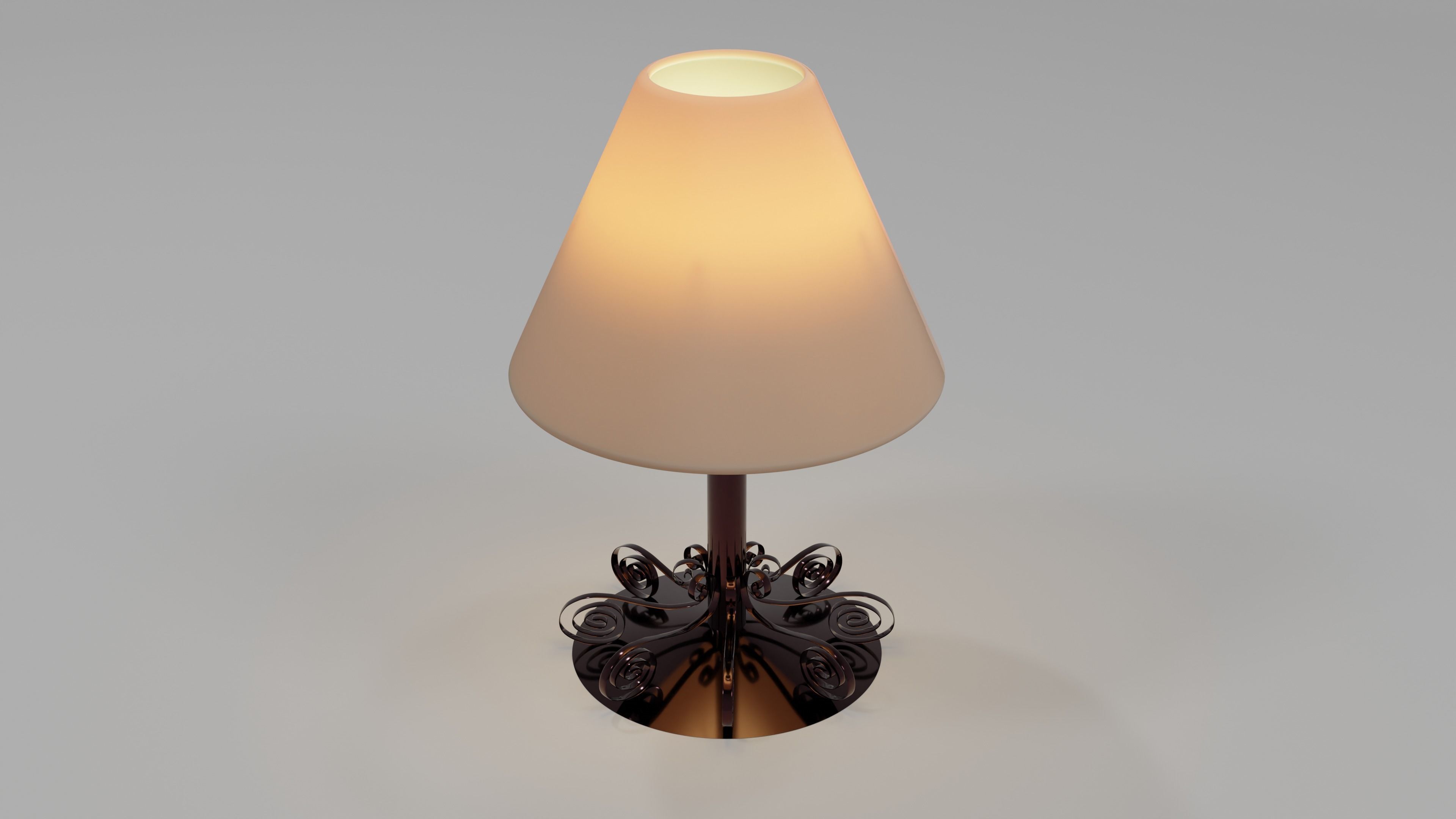 Furniture - Bed Lamp 3D model_3