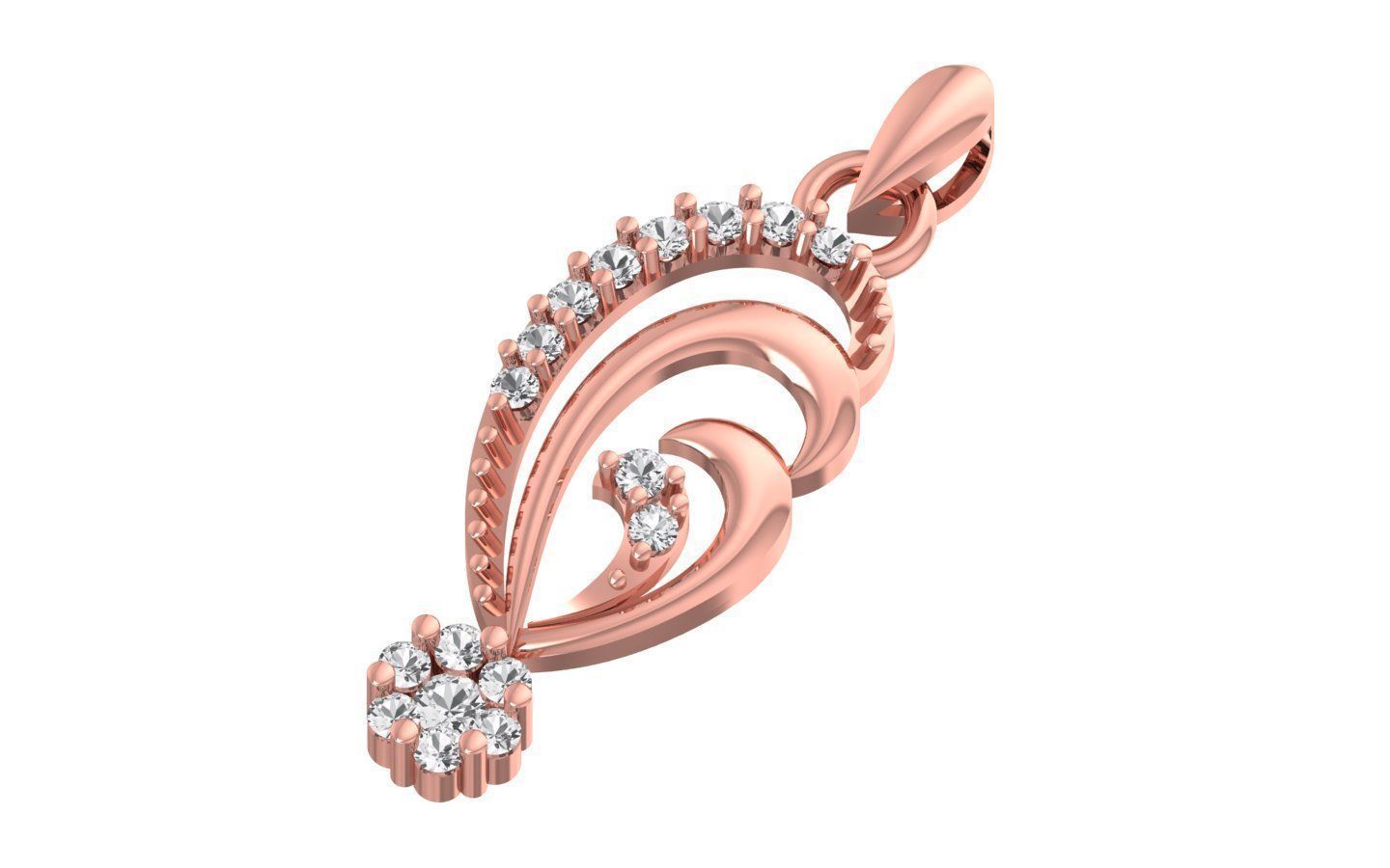 Women Earrings Pendants Sets 3dm STL OBJ FBX Renders Details 3D print model_5