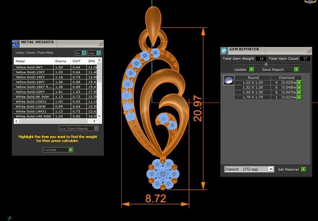 Women Earrings Pendants Sets 3dm STL OBJ FBX Renders Details 3D print model_8