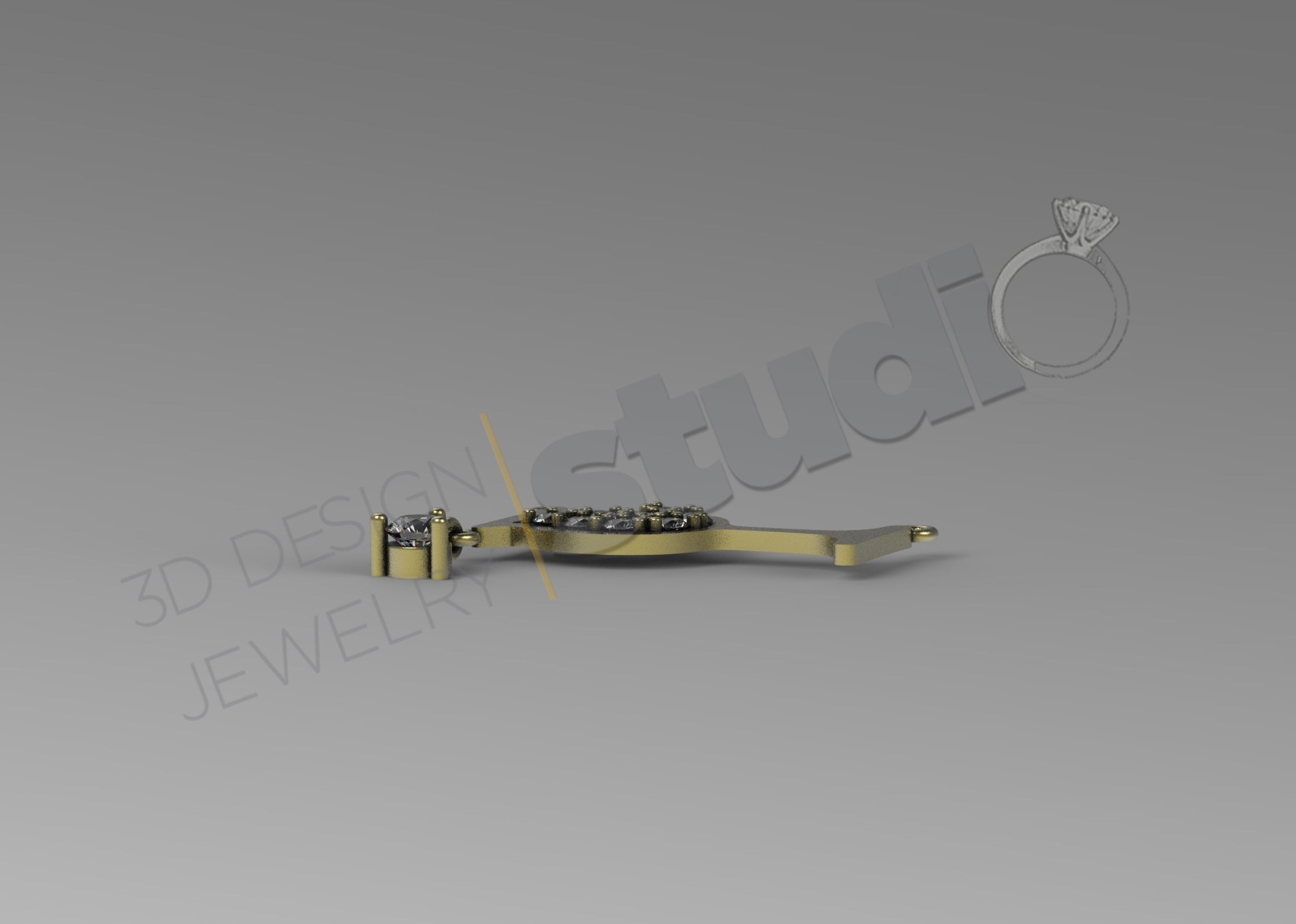 Wine glass 3d pendant model 3D print model_1