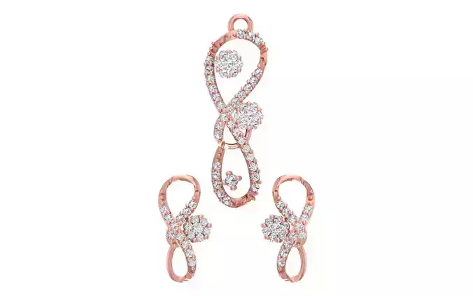 Women Earrings Pendants Sets 3dm STL OBJ FBX Renders Details