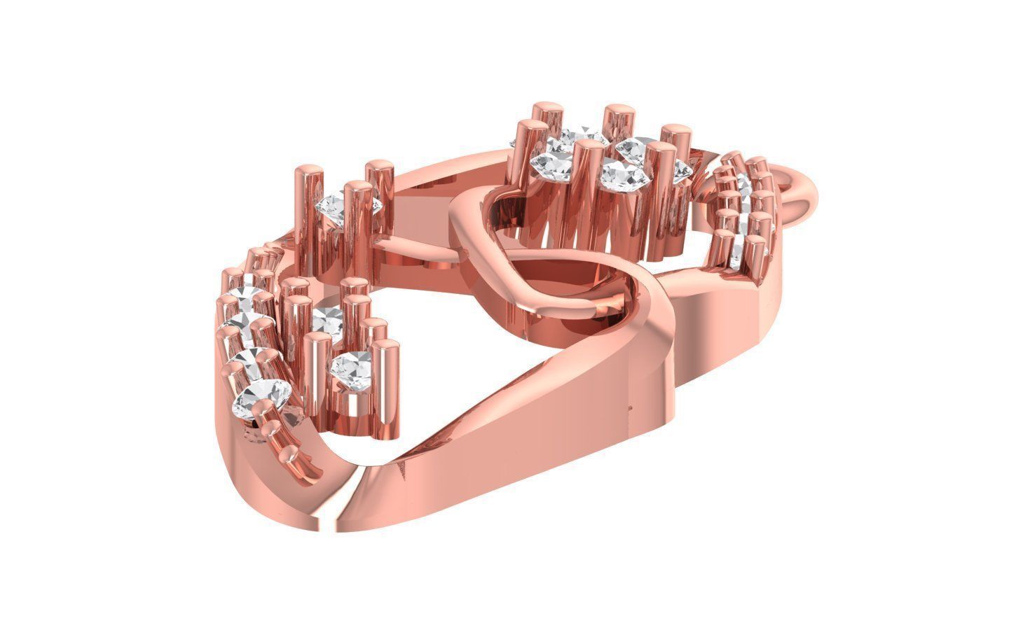 Women Earrings Pendants Sets 3dm STL OBJ FBX Renders Details 3D print model_4