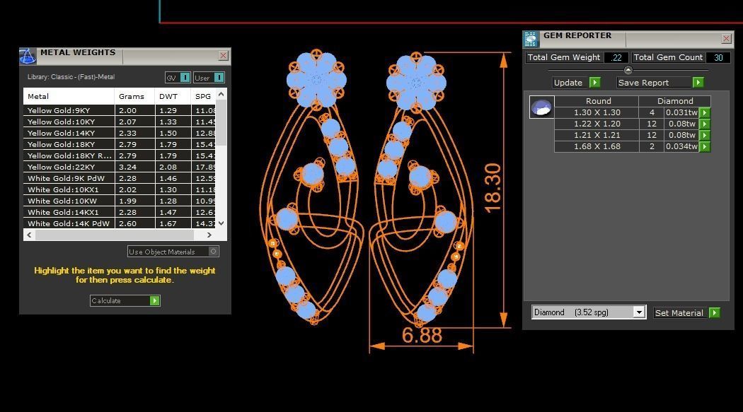 Women Earrings Pendants Sets 3dm STL OBJ FBX Renders Details 3D print model_8