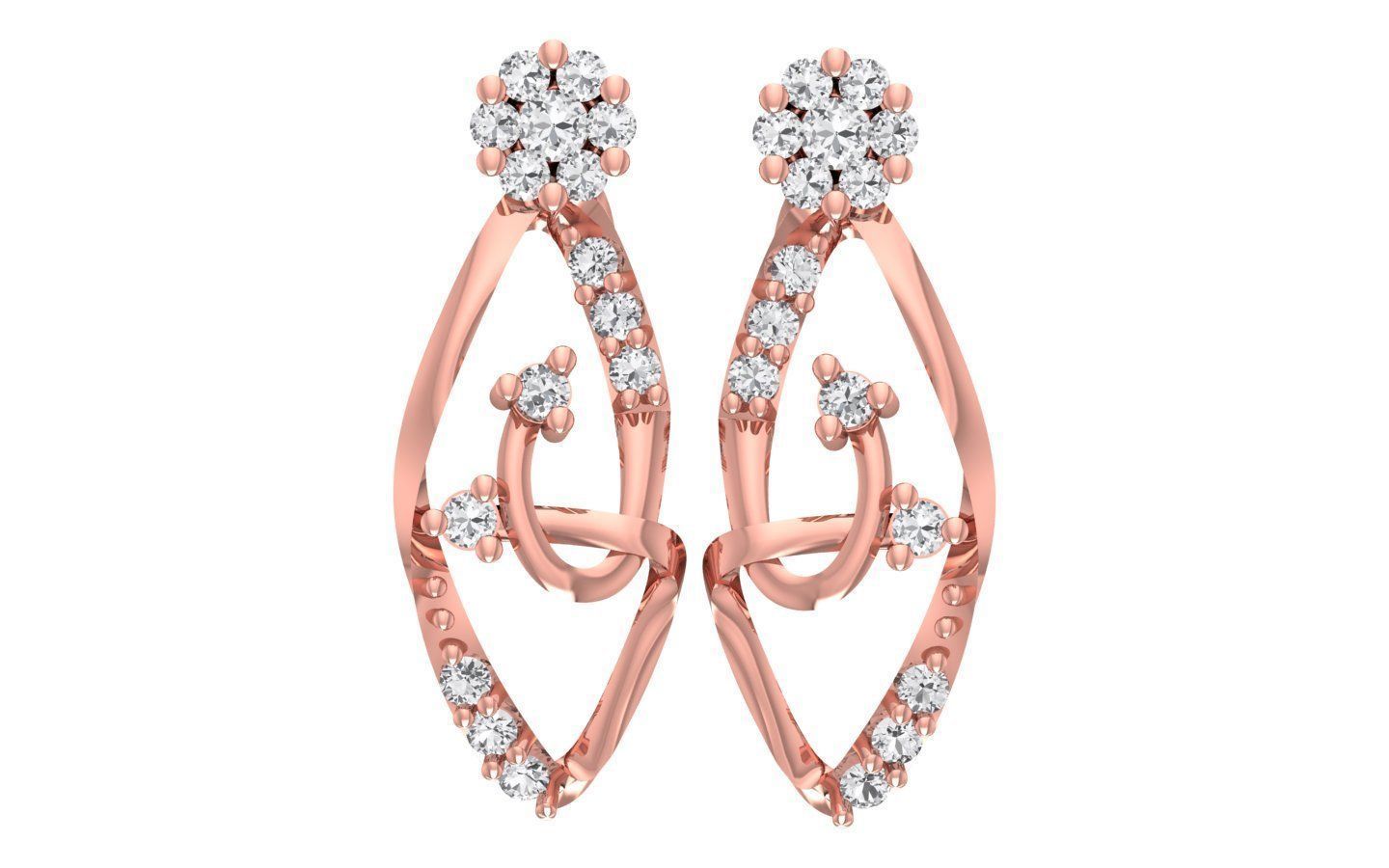 Women Earrings Pendants Sets 3dm STL OBJ FBX Renders Details 3D print model_3