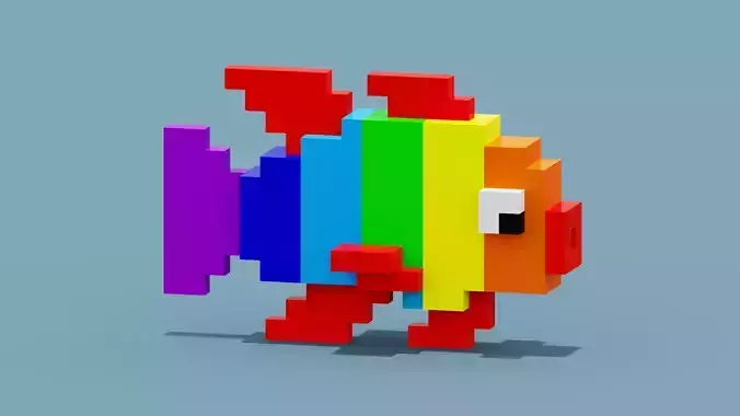Voxel Colorful Fish
