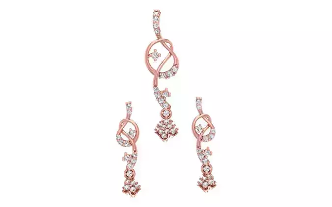 Women Earrings Pendants Sets 3dm STL OBJ FBX Renders Details